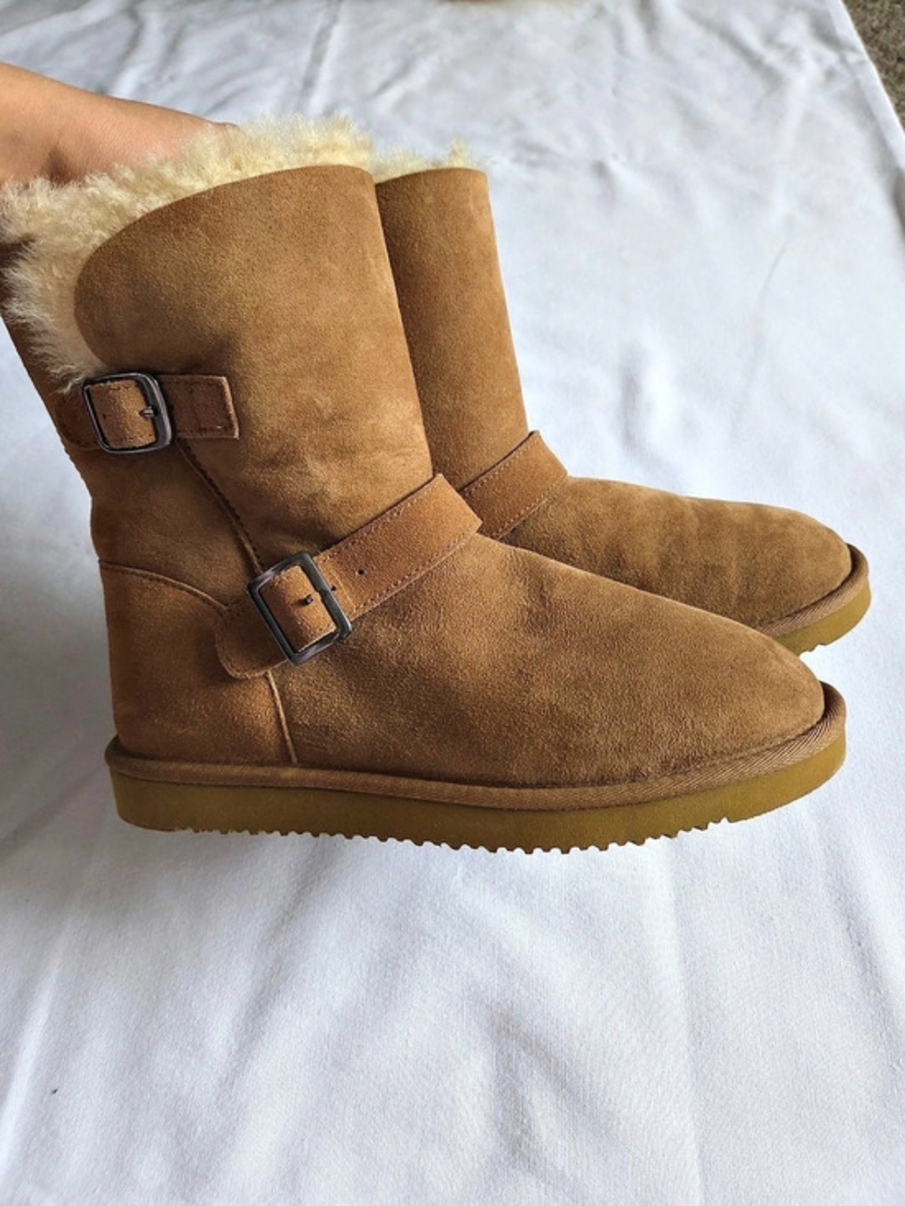 Brown Sheepskin Winter Boots US 7